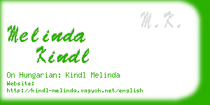 melinda kindl business card